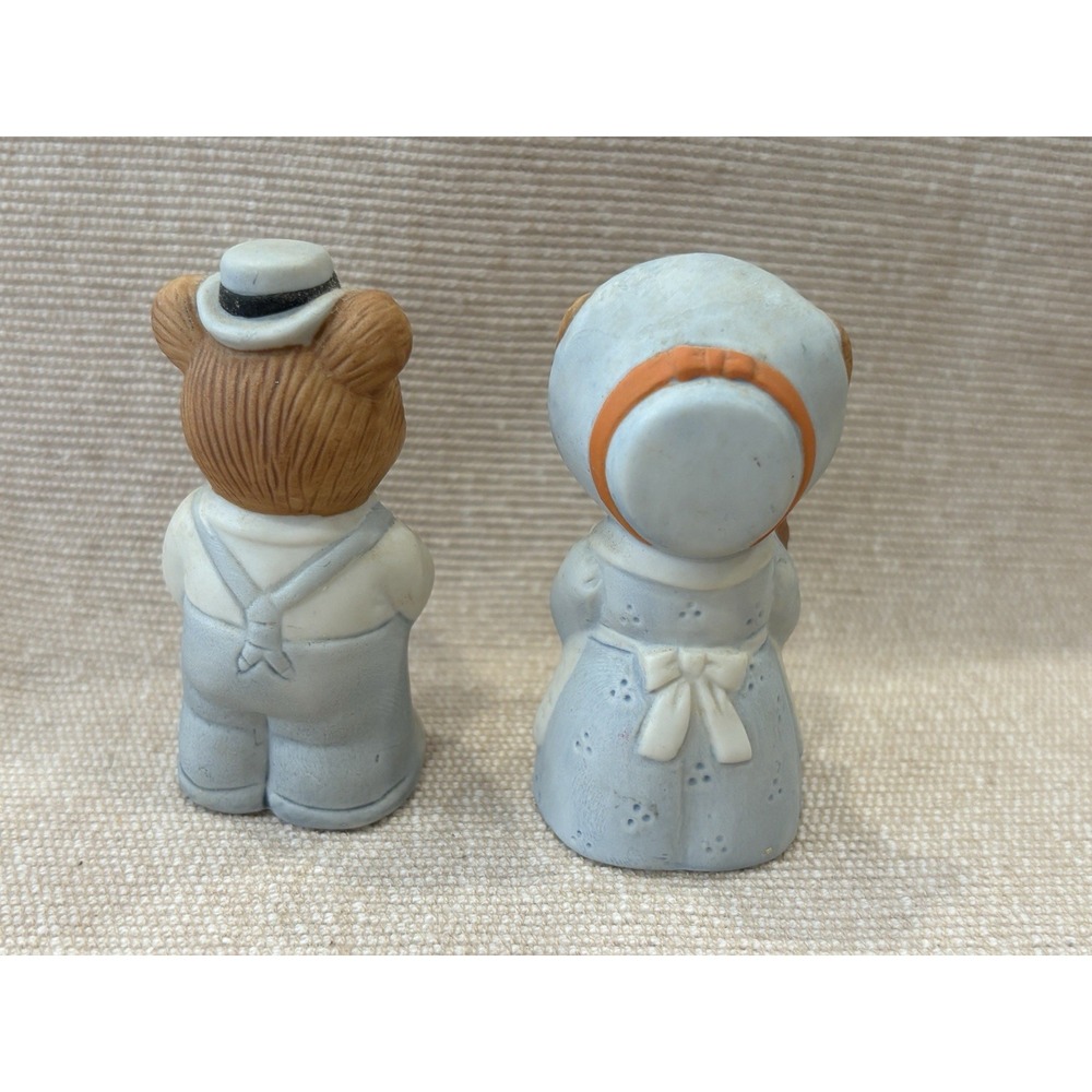 Vintage HOMCO Bear Figurines Autumn Harvest Thanksgiving Pilgrim #5312 - Picture 3 of 7